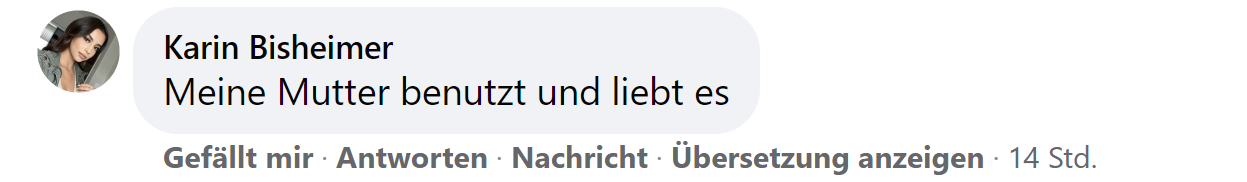 Facebook comment review about this moerie product
