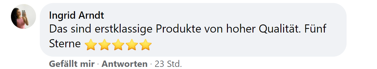 Facebook comment review about this moerie product
