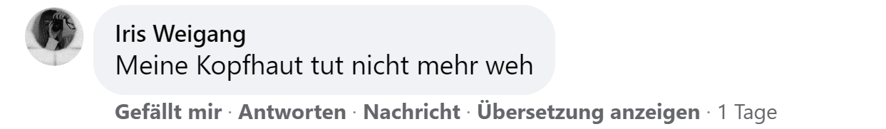 Facebook comment review about this moerie product