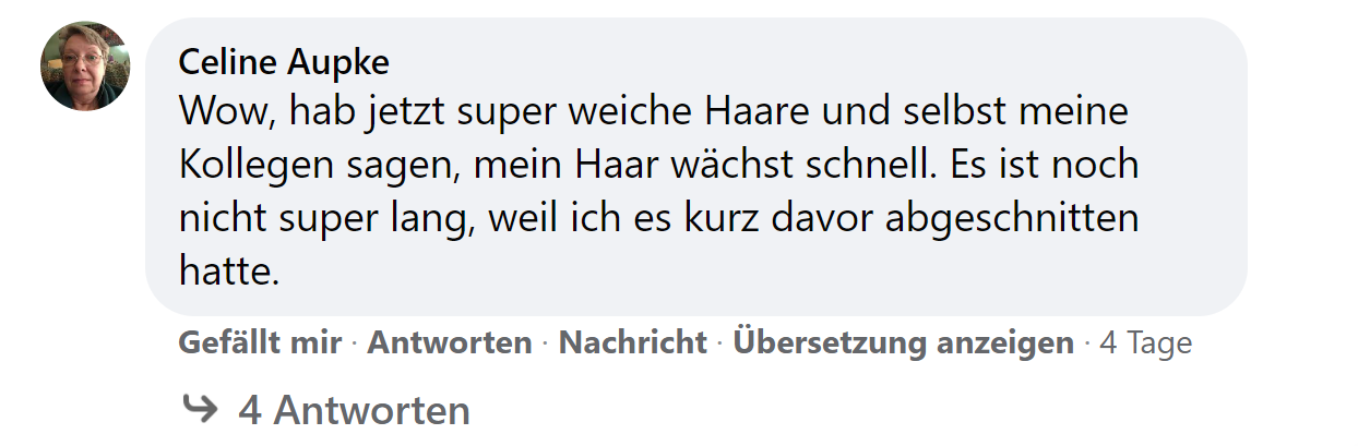 Facebook comment review about this moerie product
