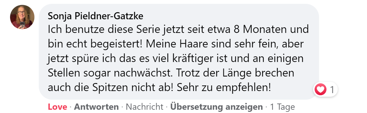 Facebook comment review about this moerie product