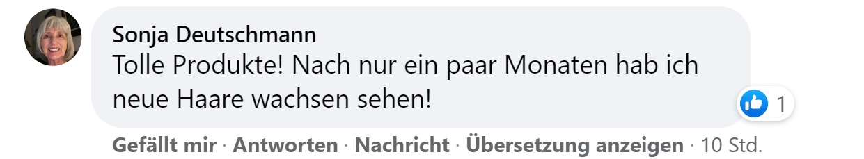 Facebook comment review about this moerie product