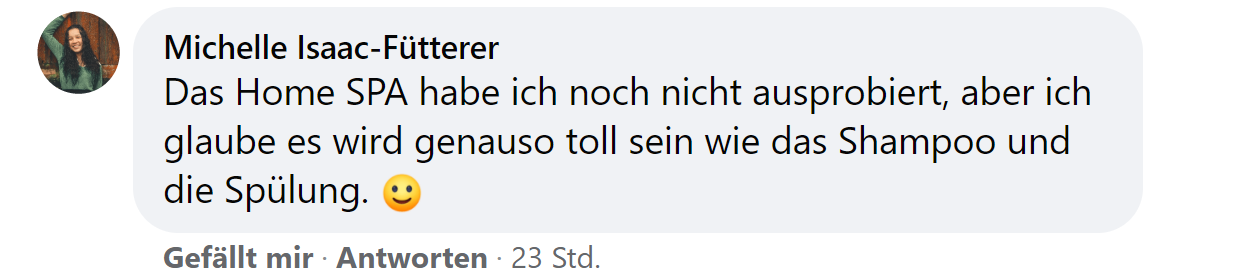 Facebook comment review about this moerie product