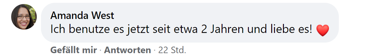 Facebook comment review about this moerie product