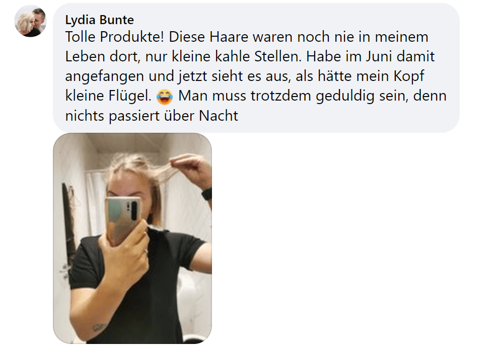 Facebook comment review about this moerie product